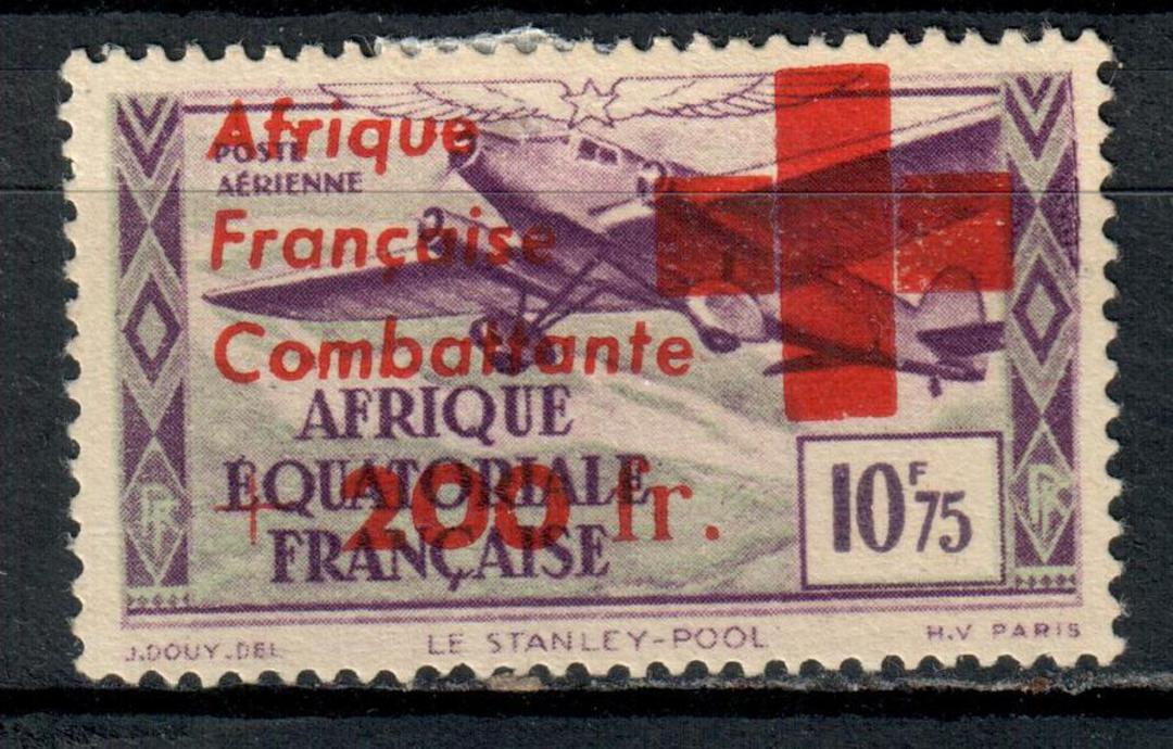 FRENCH EQUATORIAL AFRICA 1943 Red Cross 10fr75 + 200fr Violet and Pale Green. - 75926 - LHM image 0