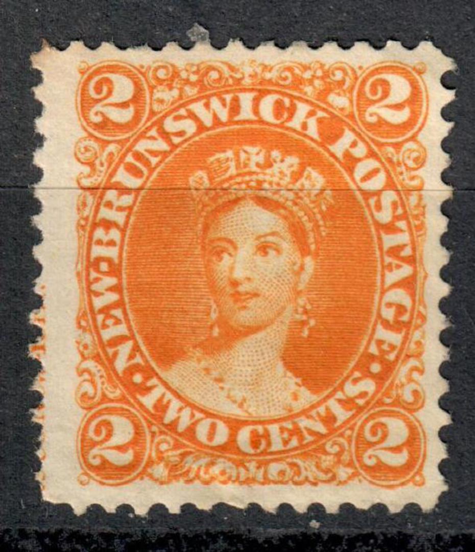 NEW BRUNSWICK 1860 Definitive 2c Orange. Light hinge remains. with good part of original gum. Clean and fresh. - 5432 - Mint image 0