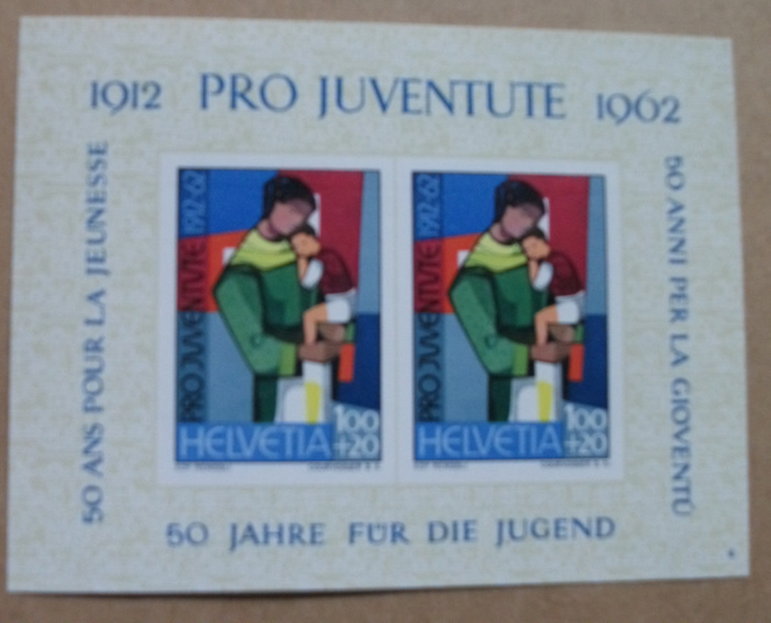 SWITZERLAND 1962 Pro Juventute. Miniature sheet. - 37978 - UHM image 0