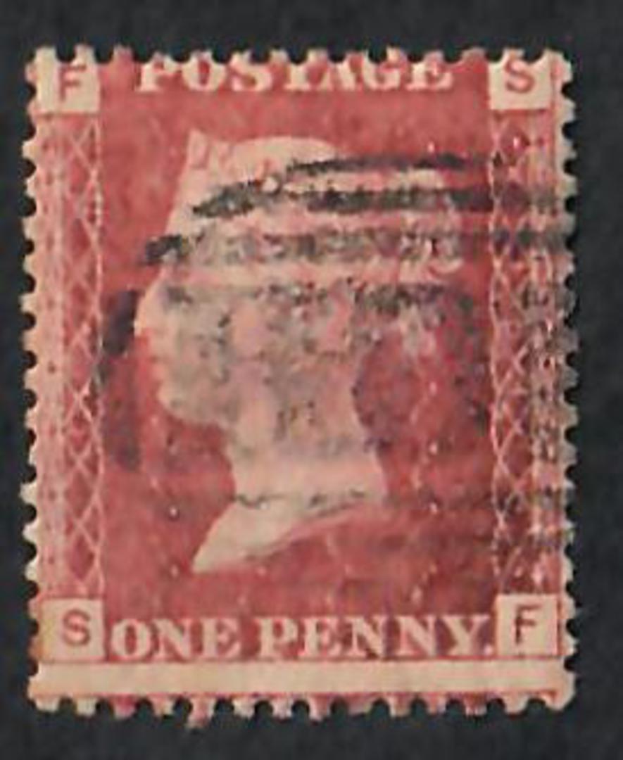GREAT BRITAIN 1858 1d Red. Plate  101. Letters FSSF. - 70101 - Used image 0
