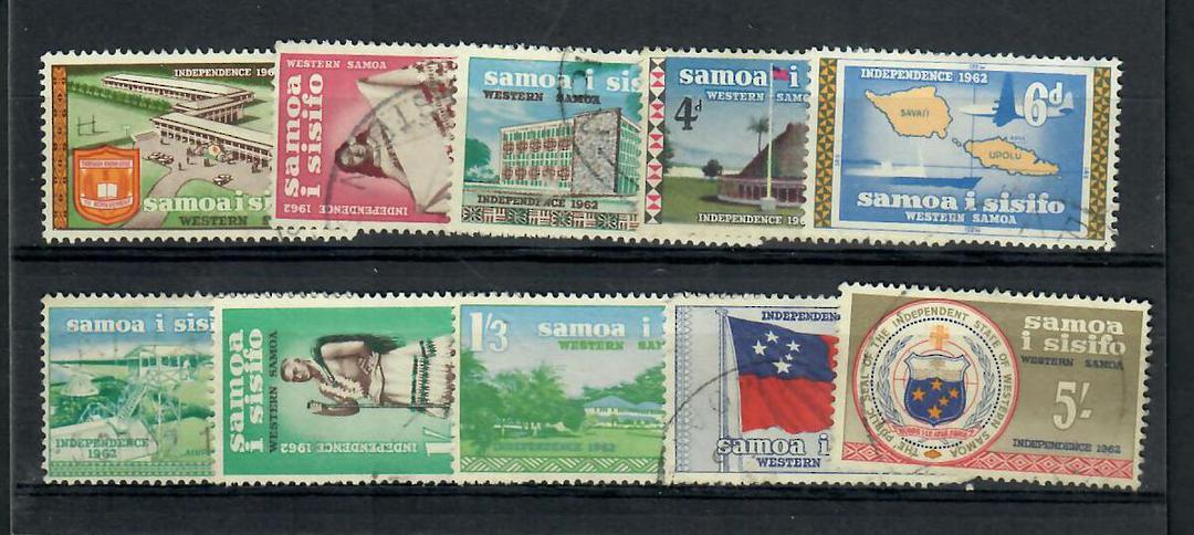 SAMOA 1962 Independence. Set of 10. - 21717 - VFU image 0
