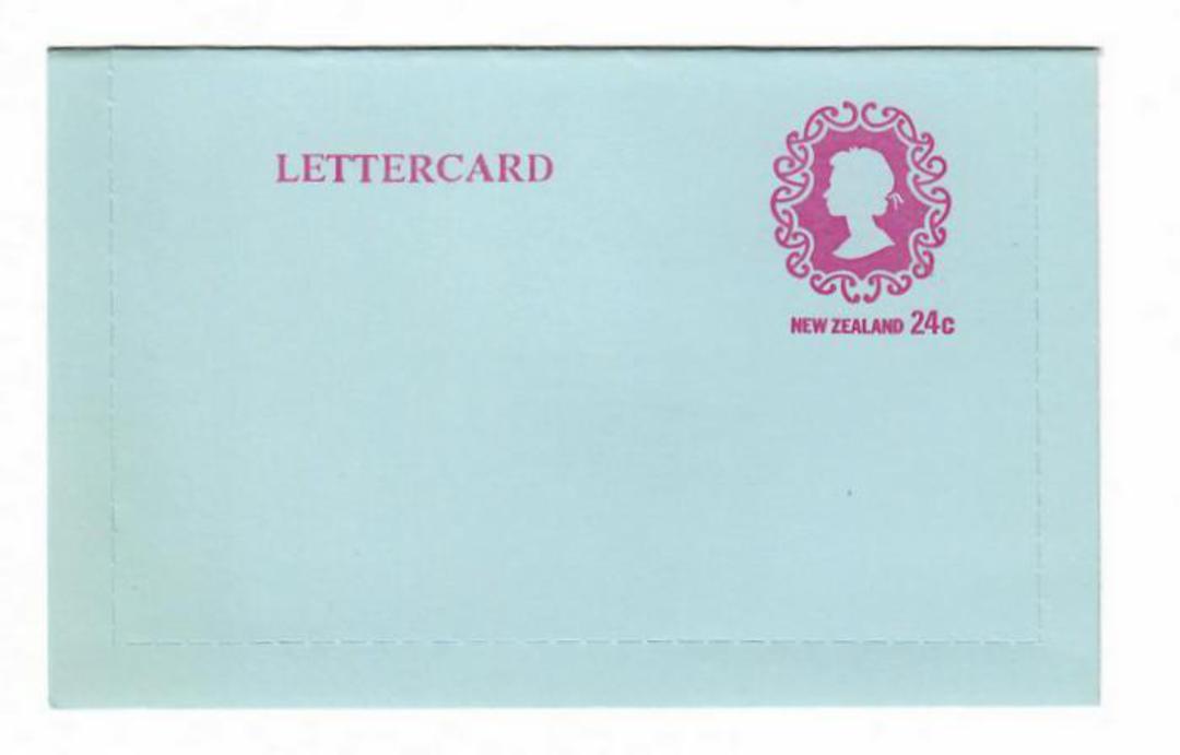 NEW ZEALAND Elizabeth 2nd Lettercard 24c Red on blue. - 30076 - PostalStaty image 0