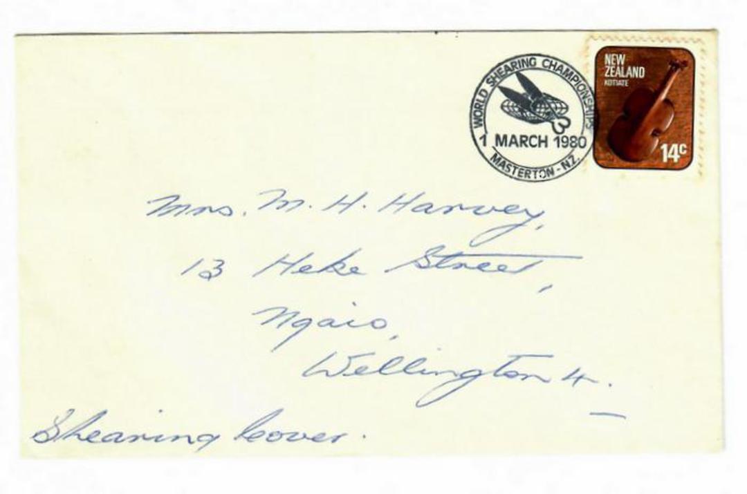 NEW ZEALAND 1980 World Shearing Championships. Special Postmark. - 30009 - PostalHist image 0