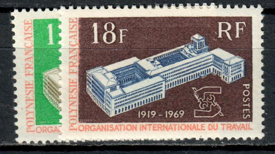 FRENCH POLYNESIA 1969 50th Anniversary of the International Labour Organisation. Set of 2. - 75361 - UHM image 0