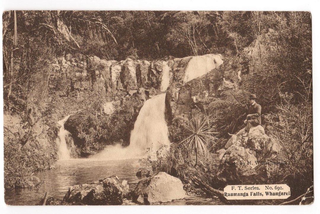 Postcard of Raumanga Falls Whangarei. - 44785 - image 0