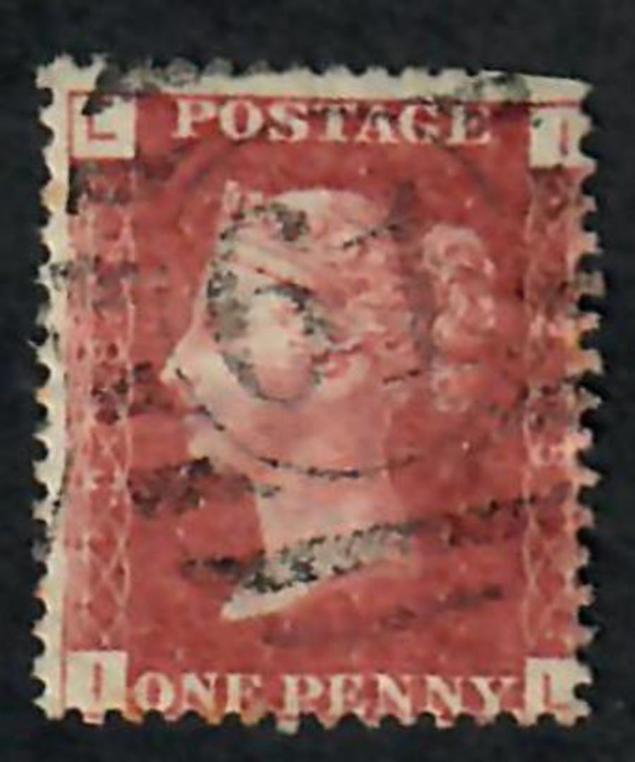 GREAT BRITAIN 1858 1d Red Plate 208 Letters LIIL. - 70208 - Used image 0