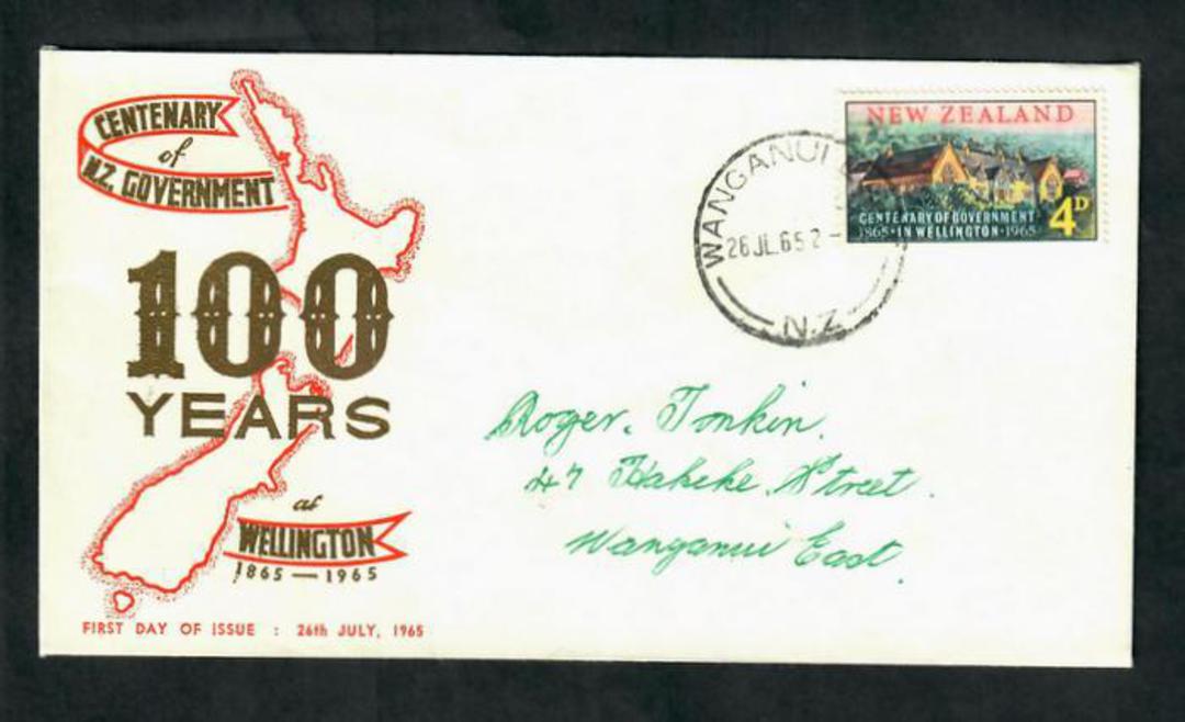 NEW ZEALAND 1965 Centenary of Parliament on illustrated first day cover. - 30785 - FDC image 0