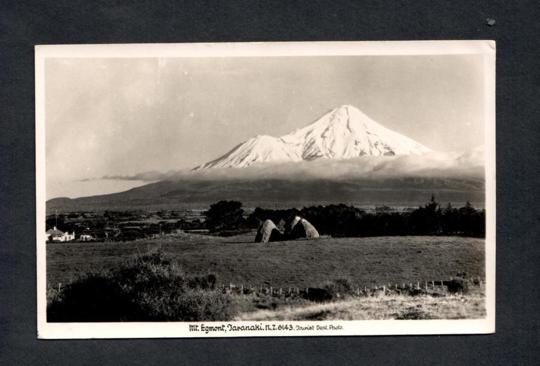 Real Photograph by A B Hurst & Son of Mt Egmont. - 47040 - Postcard image 0
