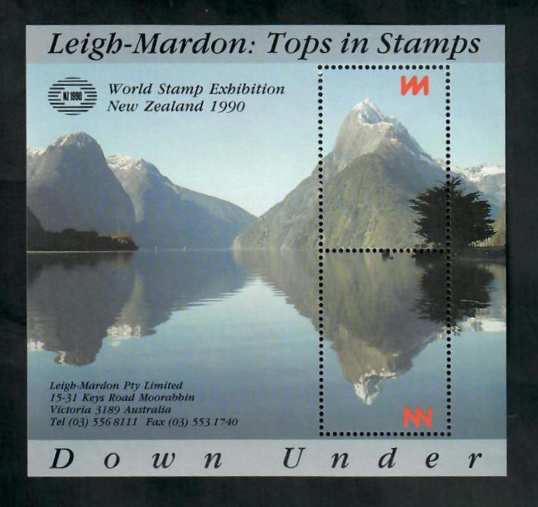 NEW ZEALAND 1990 International Stamp Exhibition. Miniature sheet produced by Leigh Mardon. - 50832 - UHM image 0