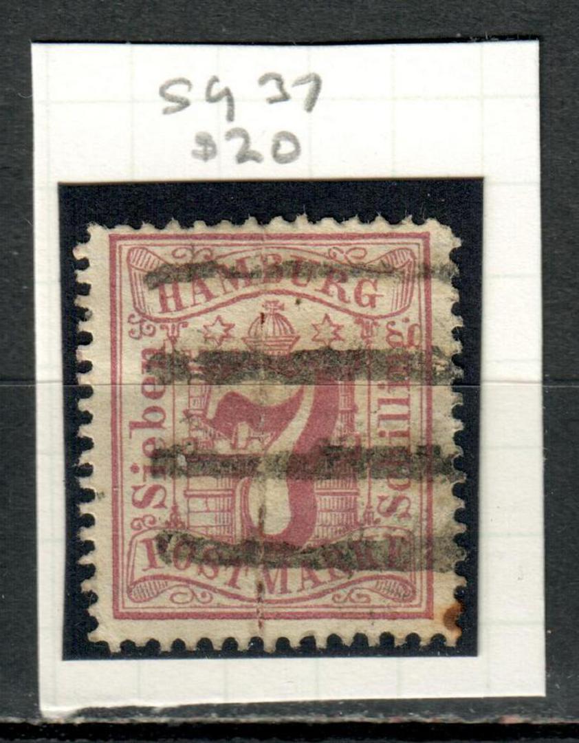 HAMBURG 1864 Definitive 7s Dull Mauve. From the collection of H Pies-Lintz. - 9476 - Used image 0