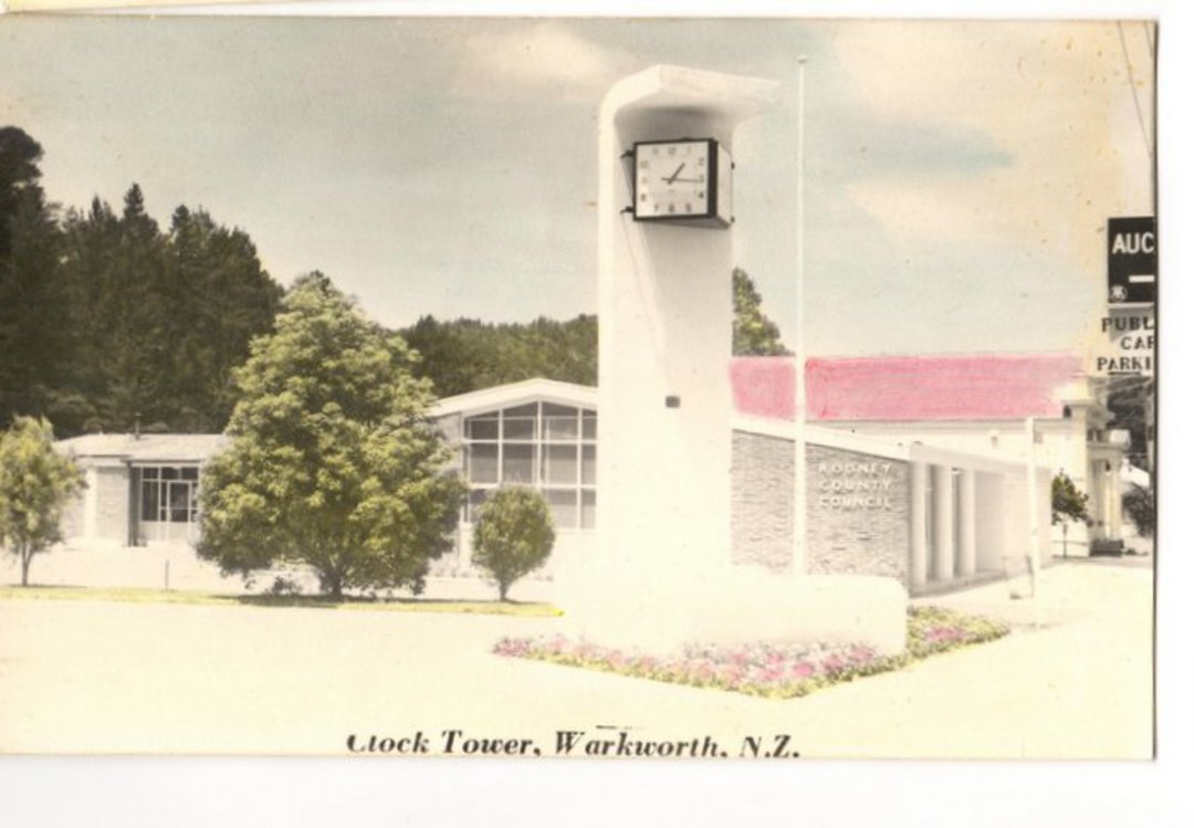 Tinted Postcard by N S Seaward of Clock Tower Warkworth. - 45060 - Postcard image 0