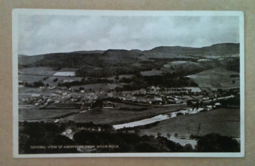 Real Photograph of Aberfeldy from Weem Rock. - 242567 - Postcard image 0