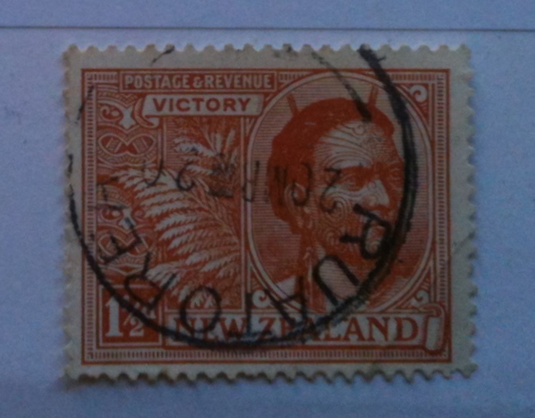 NEW ZEALAND Postmark Gisborne RUATOREA. J Class cancel on on 1918 Victory. Fine cancel. - 79284 - Postmark image 0