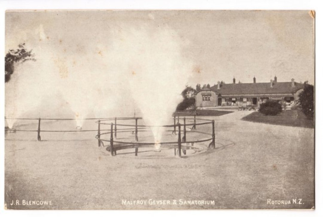 Postcard by Blencowe of Malfroy Geyser and Sanatorium. - 46200 - Postcard image 0