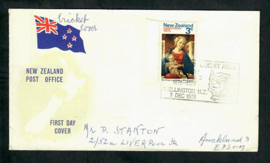 NEW ZEALAND 1975 Centenary of the Wellington Cricket Association. Special Postmark on cover. - 30775 - Postmark image 0