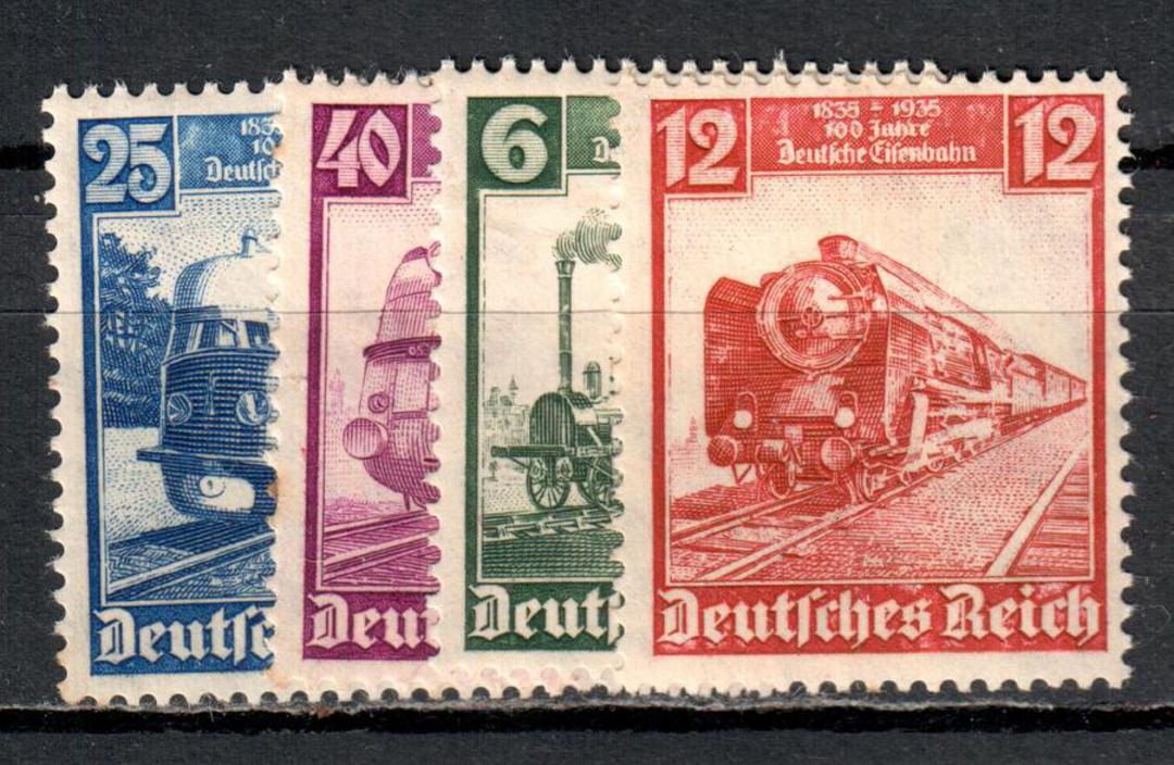 GERMANY 1935 Centenary of the German Railways. Set of 4. - 71894 - LHM image 0
