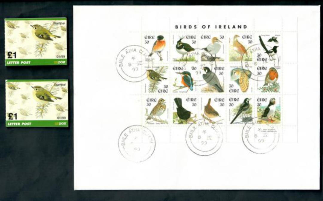 IRELAND 1999 Birds. Sheetlet of 15 and Booklet. - 50006 - CTO image 0