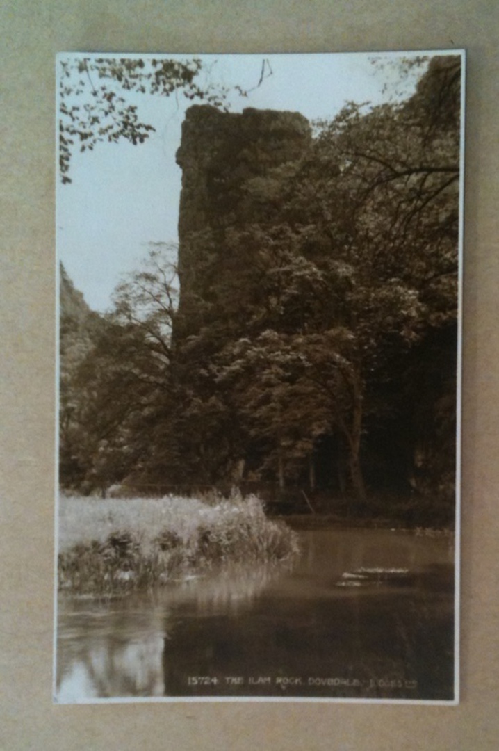 Sepia Real Photograph of The Ilam Rock Dovedale. - 242601 - Postcard image 0
