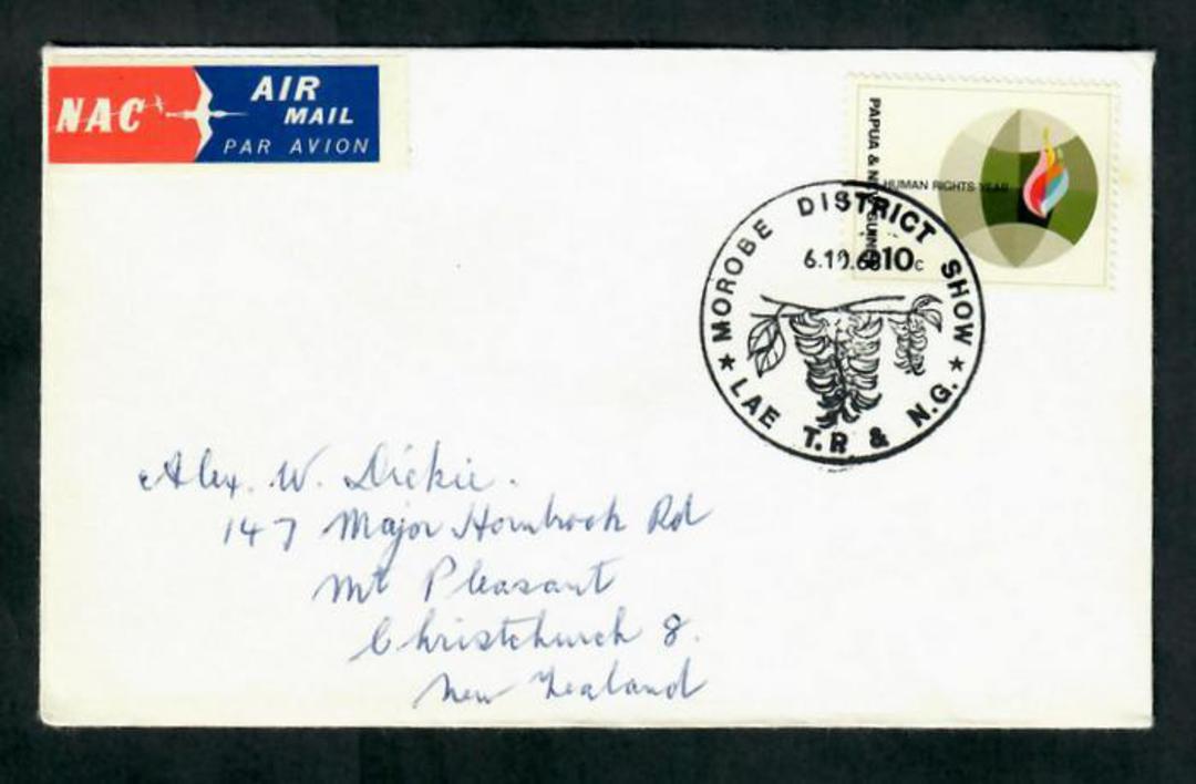 PAPUA NEW GUINEA 1968 Morobe District Show. Special Postmark. - 31616 - FDC image 0