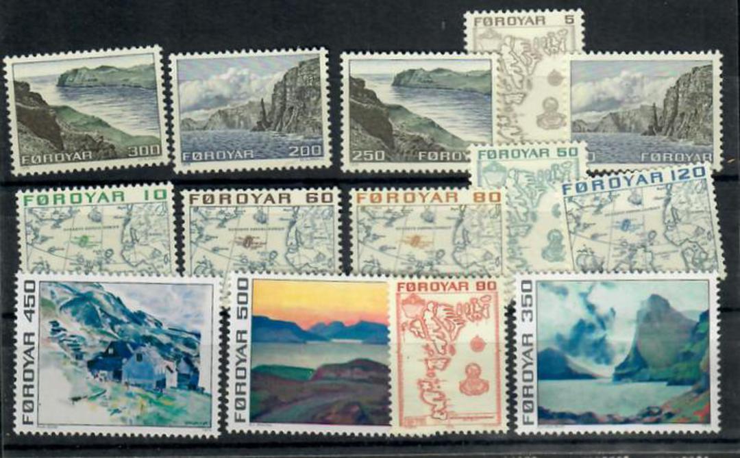 FAROE ISLANDS 1975 Definitives. Set of 14. - 21656 - UHM image 0