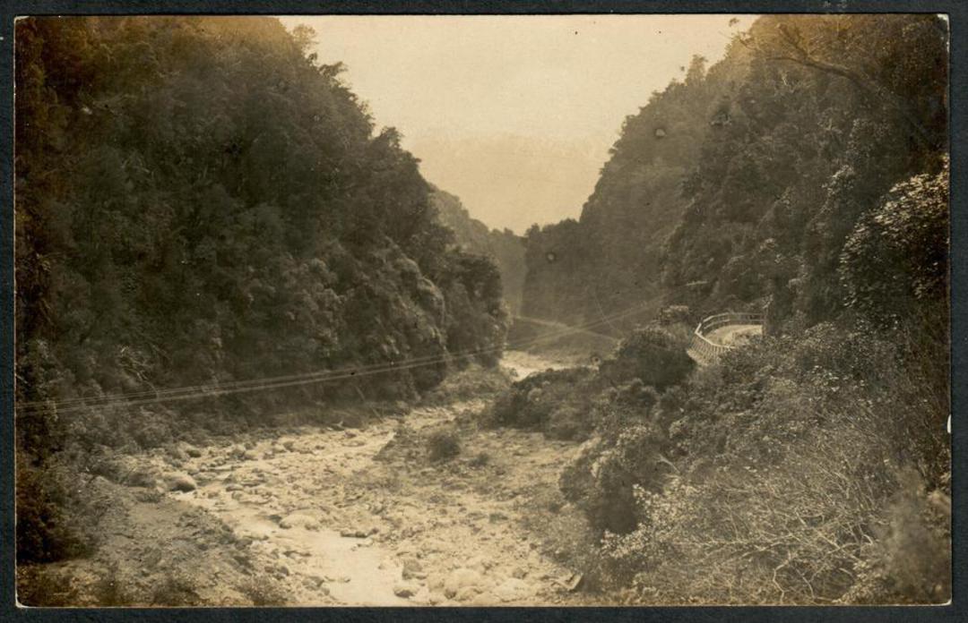 BUSH and RIVER Scene. Could be the Makiri Gorge the boundary between the old Wairarapa and Bush Unions. - 47877 - Postcard image 0