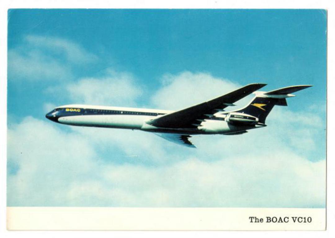 Coloured postcard of BOAC VC10. - 40941 - Postcard image 0