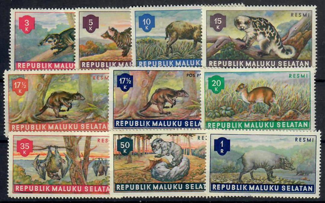 MALUKU SELANTAN ( SOUTH MOLUCCAS) Animals. Set of 10. Bogus issue by long deceased stamp dealer. - 22068 - UHM image 0