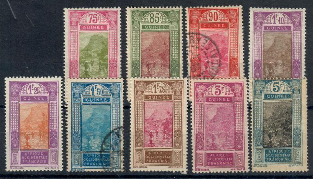 FRENCH GUINEA 1922 Definitives. Set of 25 less 2 values. Some fine used. - 20965 - Mint image 1