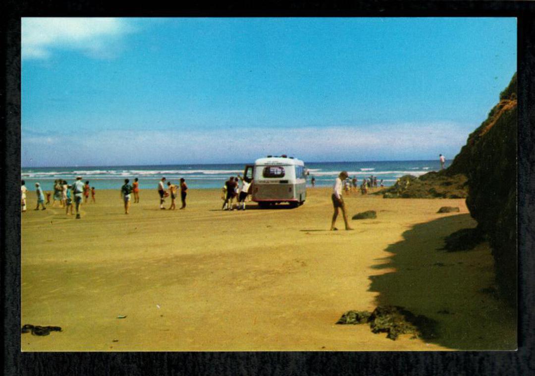 Modern Coloured Postcard of Ninety Mile Beach North Auckland. - 448015 - Postcard image 0