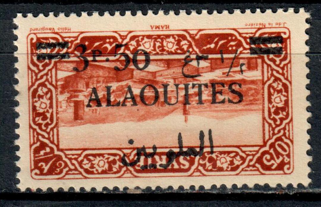 ALAOUITES 1926 Definitive 3p50 on 0p75 Brown-Red. Surcharge inverted. - 11008 - Mint image 0