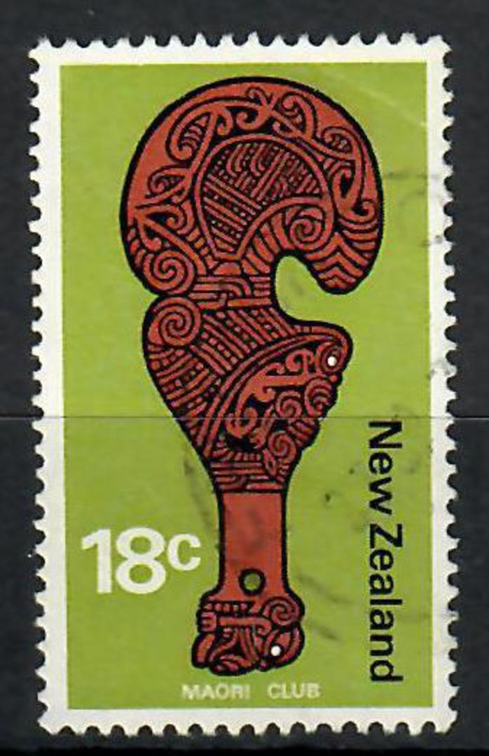 NEW ZEALAND 1971 Definitive 18c Maori Club. Watermark inverted. - 70498 - VFU image 0