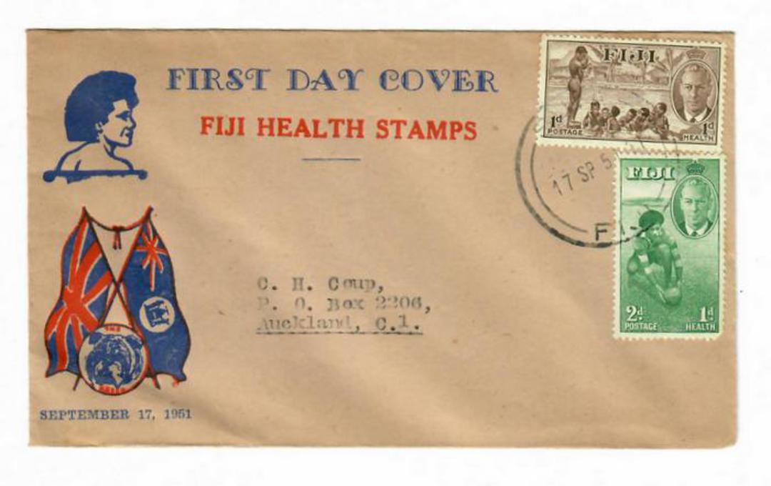 FIJI 1951 Health. Set of 2 on first day cover. - 32159 - FDC image 0