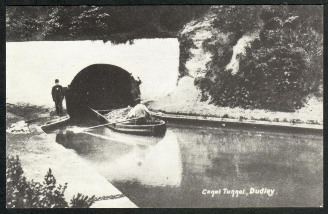 DUDLEY CANAL Castle Mill Basin. Modern postcard reproduction of photo taken 1905. - 40623 - Postcard image 0