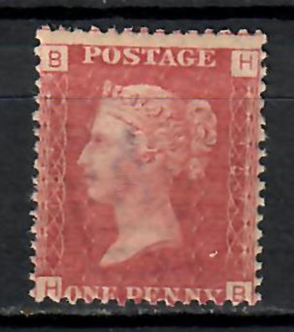 GREAT BRITAIN 1858 1d Red. Plate 157. Letters BHHB. Centered south. Light hinge remains. Good gum. - 74448 - Mint image 0