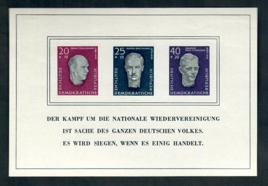 EAST GERMANY 1957 National Memorial Fund. Miniature sheet. - 50185 - LHM image 0