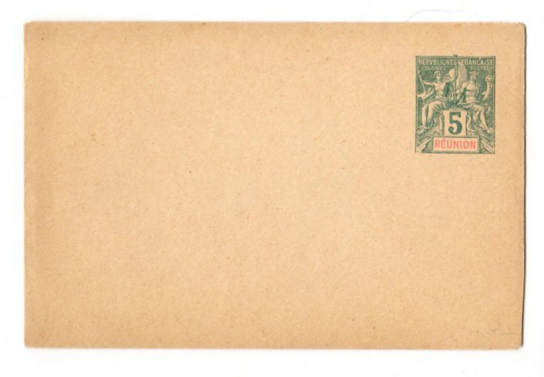 REUNION 1892 Postal Stationery 5c Blue. Unused. - 38161 - PostalHist image 0