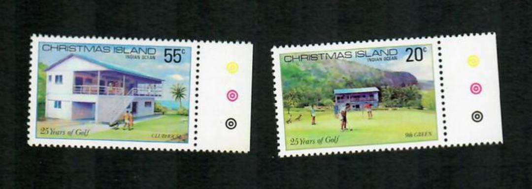 CHRISTMAS ISLAND 1980 25th Anniversary of the Golf Club. Set of 2. - 91677 - UHM image 0