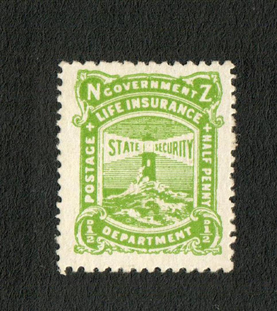 NEW ZEALAND 1891 Life Insurance ½d Purple. - 4501 - Used image 0