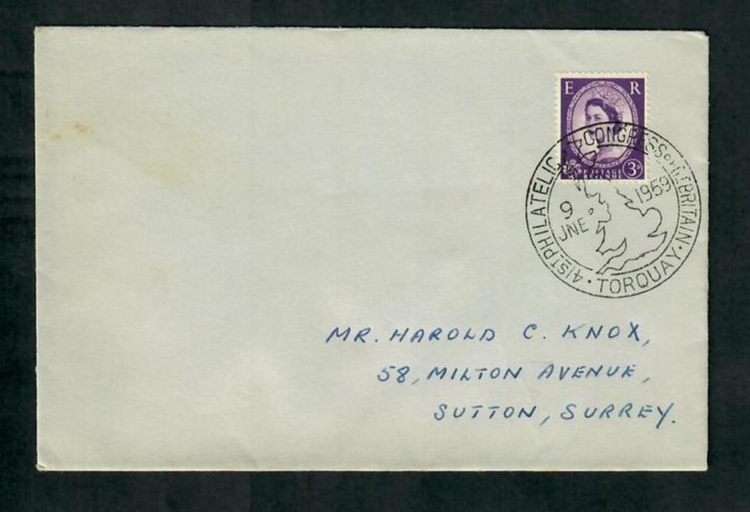 GREAT BRITAIN 1959 41st Philatelic Congress. Special Postmark. - 31731 - PostalHist image 0