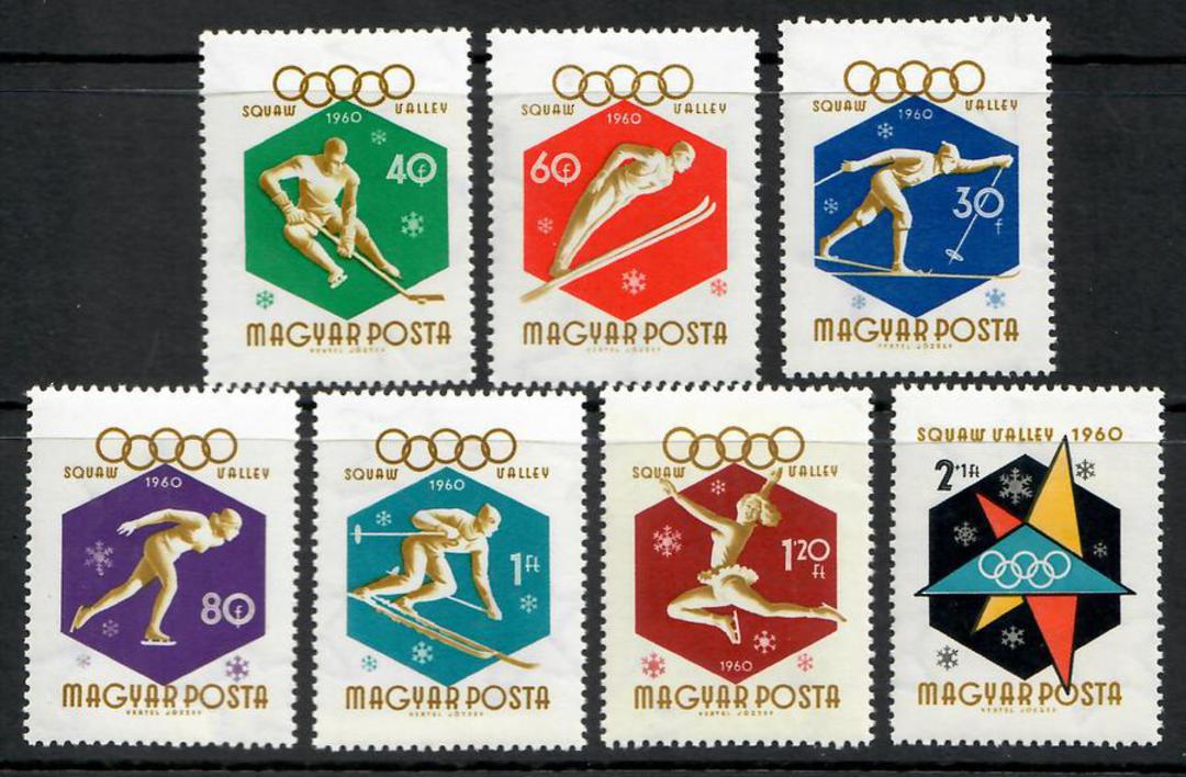 HUNGARY 1960 Winter Olympics. Set of 7. - 25537 - UHM image 0