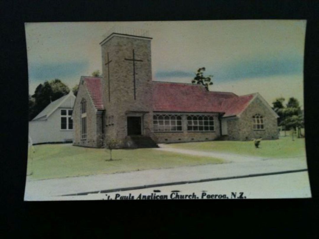 Real Photograph by N S Seaward of St Pauls Anglican Church Paeroa. - 46589 - Postcard image 0