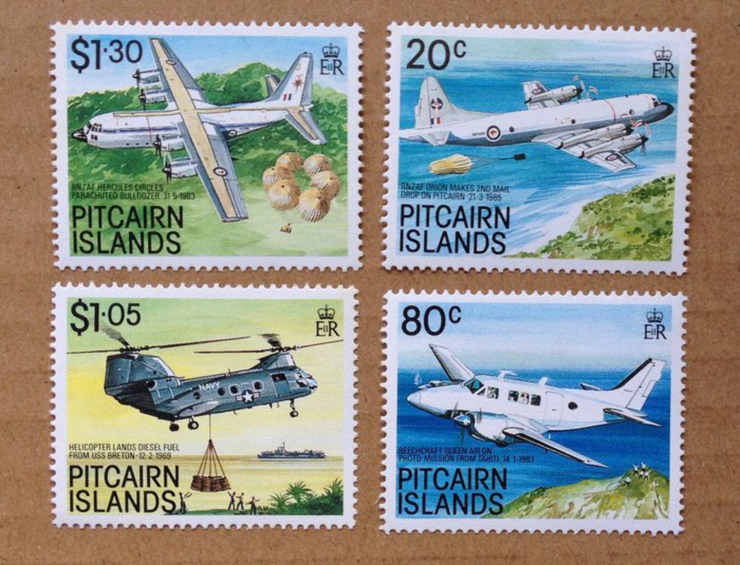 PITCAIRN ISLANDS 1989 Aircraft. Set of 4. - 81359 - UHM image 0