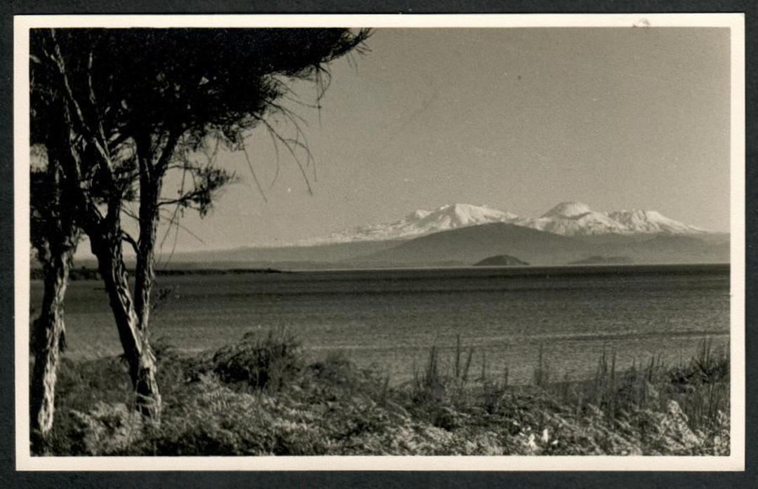 THE MOUNTAINS View across Lake Taupo. Real Photograph  Looks like a postcard produced during the Sales Tax era. - 46672 - Postca image 0