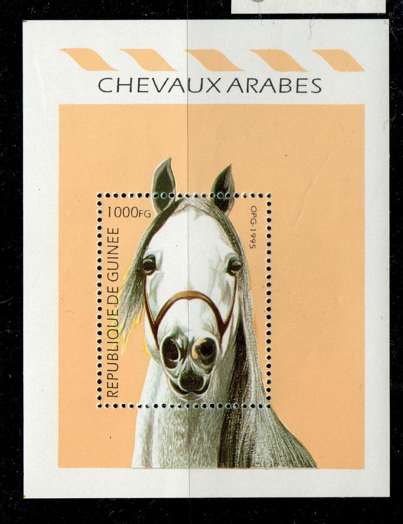 GUINEA 1995 Horses. Miniature sheet. - 21062 - UHM image 0