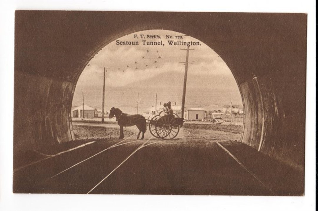 Postcard (Reprint) Horse and Cart. New Zealand Express Co Ltd Custom House Quay. - 47494 - Postcard image 0