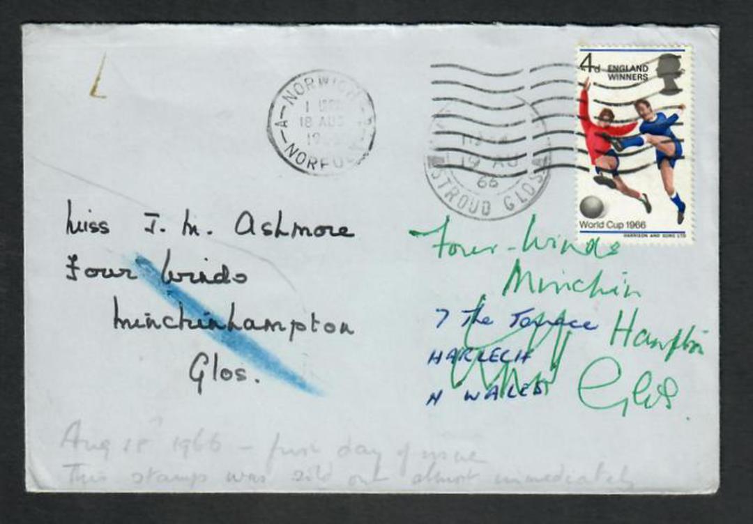 GREAT BRITAIN 1966 Internal Letter. Redirected twice. - 31813 - PostalHist image 0
