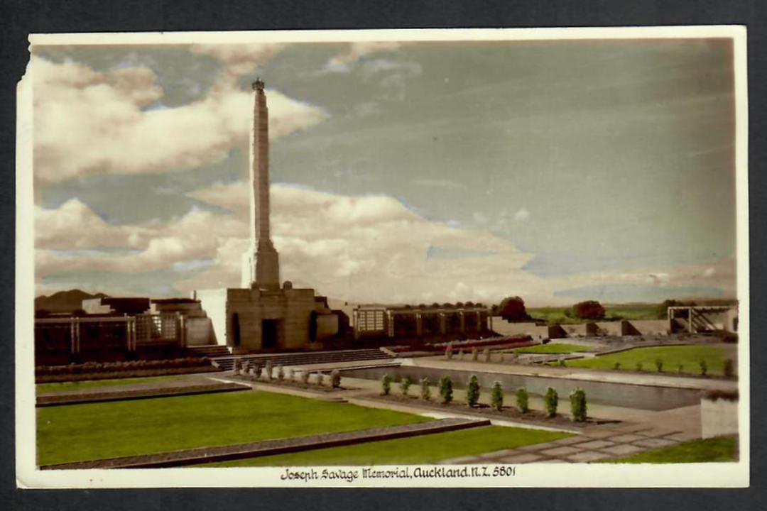 Real Photograph by A B Hurst & Son of Joseph Savage Memorial. Tinted. One bad corner. - 45479 - Postcard image 0