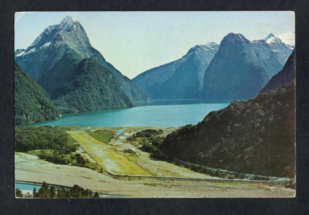 Modern Coloured Postcard by Gladys Goodall of The Airfield Mitre Peak. - 444425 - Postcard image 0
