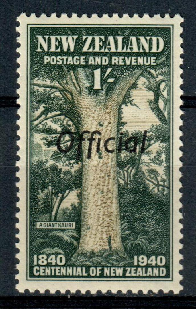 NEW ZEALAND 1940 Centennial Official 1/- Kauri Tree. - 249 - UHM image 0