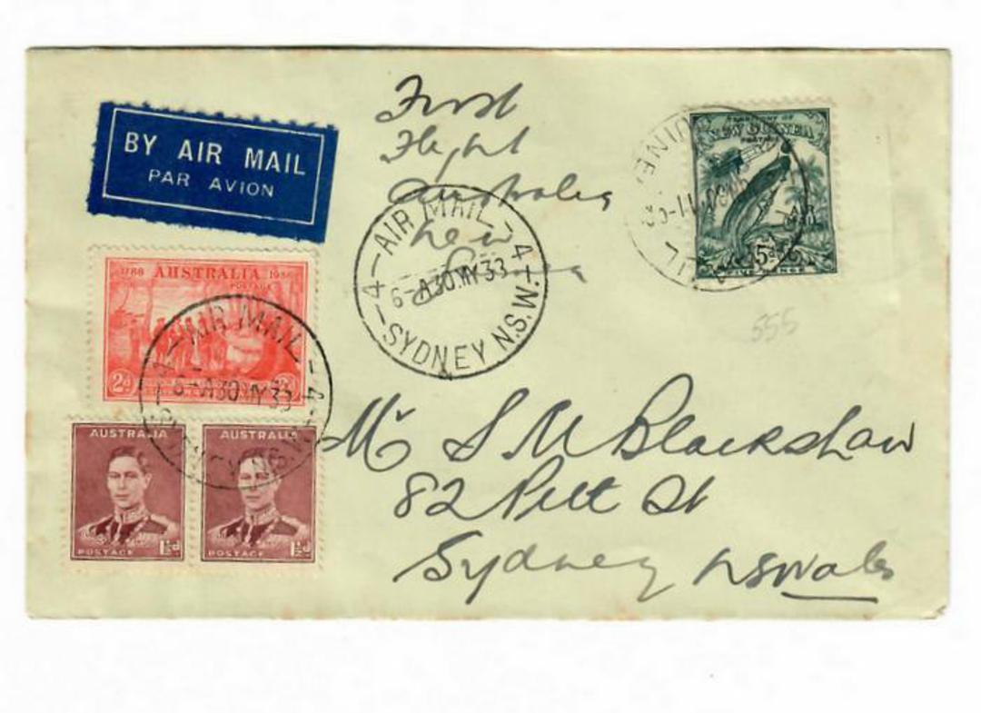 AUSTRALIA 1938 Flight Cover to New Guinea 30/5/38. - 30191 - PostalHist image 0
